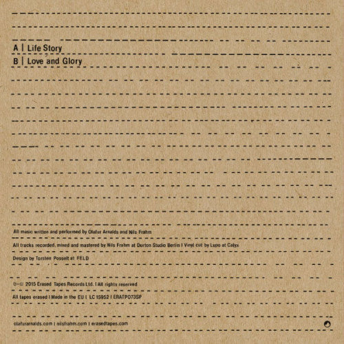 Olafur Arnalds & Nils Frahm - 7-life story love and glory (12-inch maxi-single)