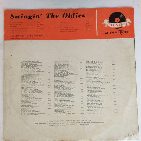 Luis Marquez Y Su Orquesta - Swingin' The Oldies (tweedehands LP)