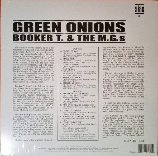 Booker T & The MG's - Green Onions (LP) - Velvet Music
