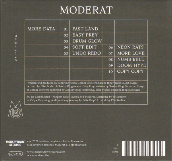 Moderat - More D4ta (CD d'occasion)