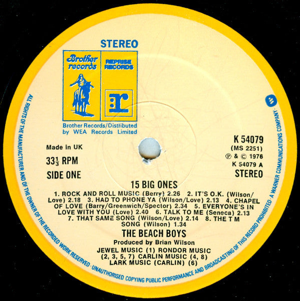 Beach Boys, The - 15 Big Ones (tweedehands LP) - Velvet Music