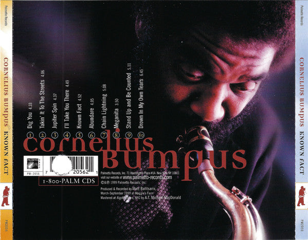 Cornelius Bumpus - Known Fact (tweedehands CD) - Velvet Music