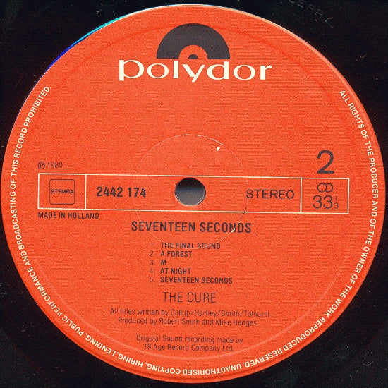 Cure, The - Seventeen Seconds (tweedehands LP) - Velvet Music