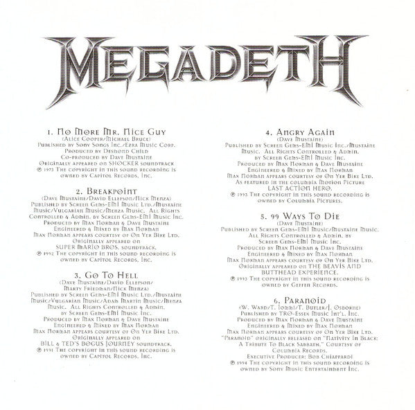 Megadeth - Hidden Treasures (CD) - Velvet Music