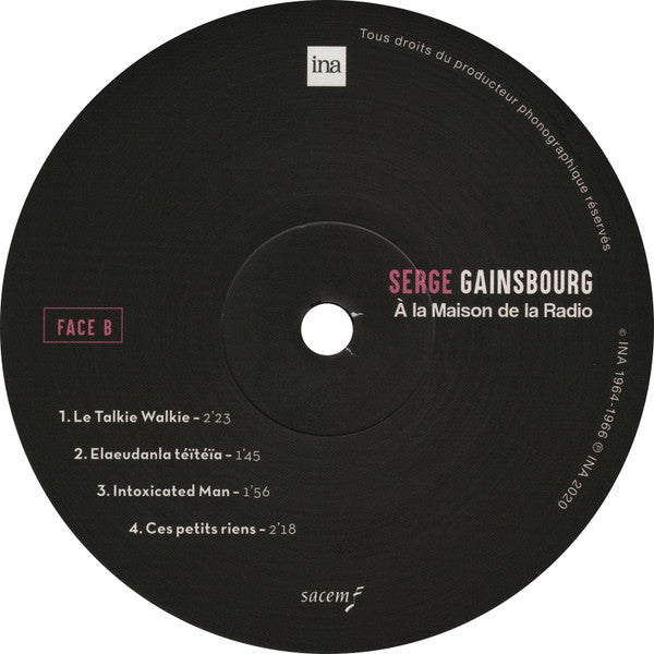 Serge Gainsbourg - À La Maison De La Radio (LP)
