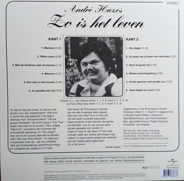 André Hazes - Zo Is Het Leven (LP) - Velvet Music