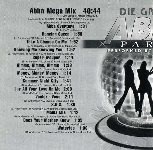 ABBA-Esque - Die Grosse ABBA Party (CD) - Velvet Music