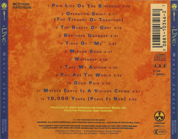 Live - Mental Jewelry (secondhand CD)