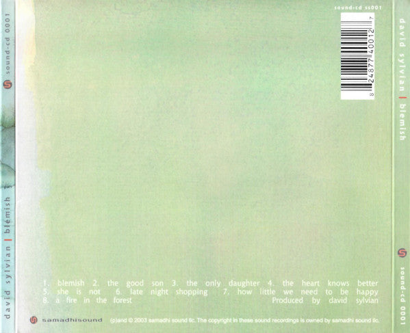 David Sylvian - Blemish (tweedehands CD) - Velvet Music