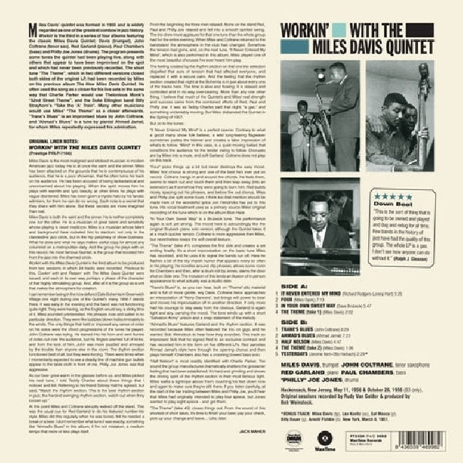Miles Davis - Workin' with (LP) - Velvet Music
