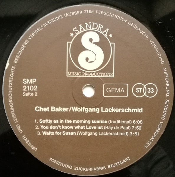 Chet Baker / Wolfgang Lackerschmid - Ballads For Two (LP d'occasion)
