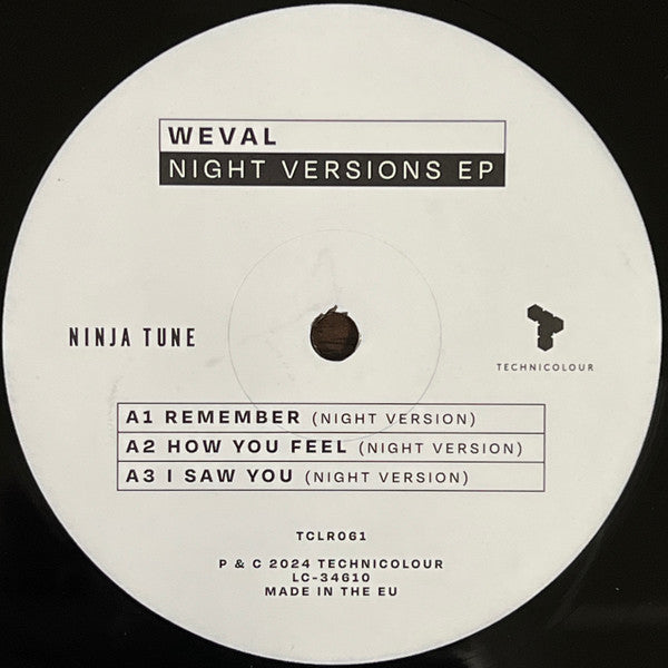 Weval - Night Versions (12-inch maxi-single) - Velvet Music