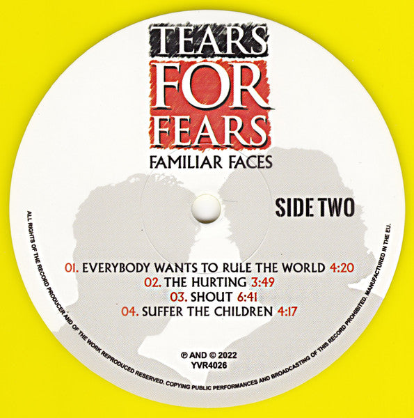 Tears For Fears - Familiar Faces (LP) - Velvet Music