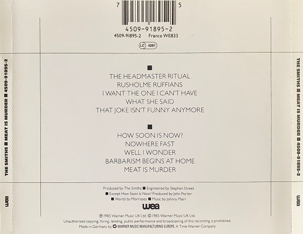 Smiths, The - Meat Is Murder (tweedehands CD) - Velvet Music