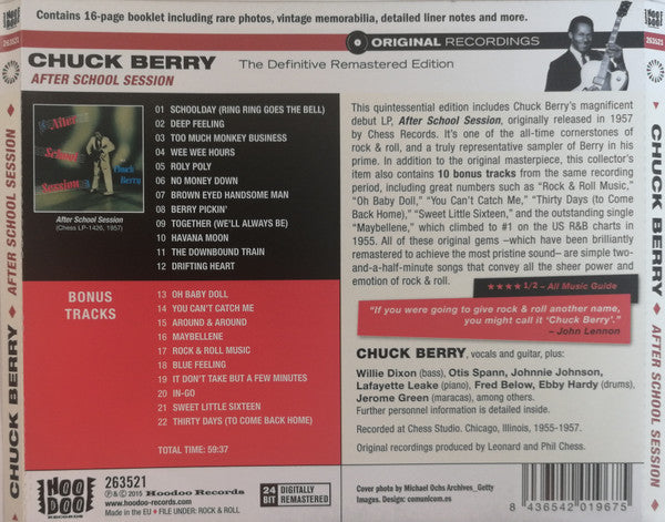Chuck Berry - After School Session, The Definitive Remastered Edition (CD) - Velvet Music