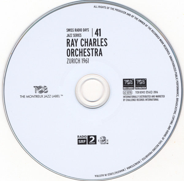 Ray Charles And His Orchestra - Zurich 1961 (tweedehands CD) - Velvet Music