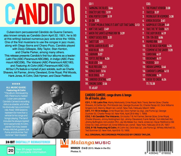 Candido - Latin Fire / In Indigo / The Volcanic / Featuring Al Cohn (CD) - Velvet Music