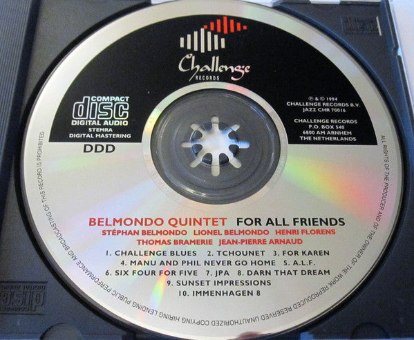 Belmondo Quintet - For All Friends (tweedehands CD) - Velvet Music