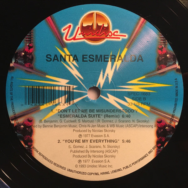 Santa Esmeralda - Don't Let Me Be Misunderstood / Esmeralda Suite (12-inch maxi-single)