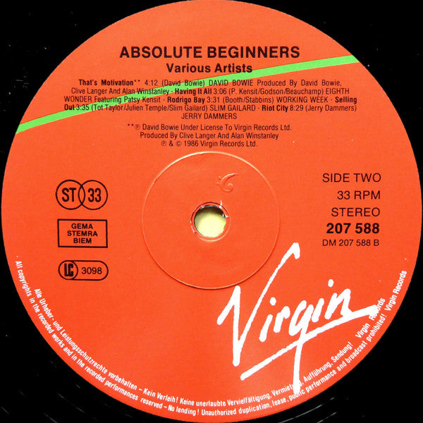 Various - Absolute Beginners The Musical (Songs From The Original Motion Picture) (tweedehands LP)