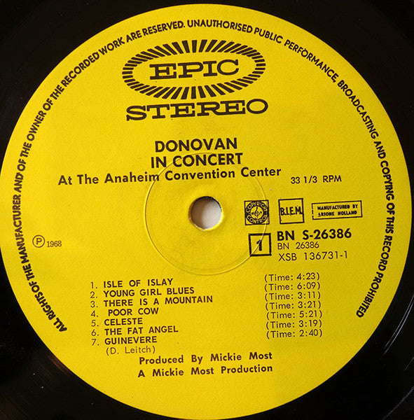 Donovan - Donovan In Concert (tweedehands LP)
