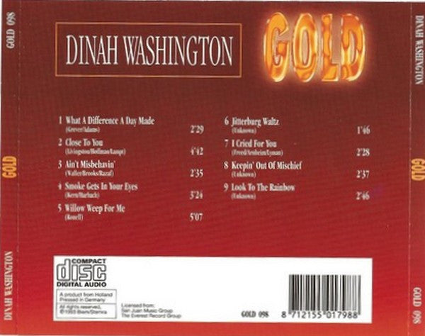Dinah Washington - Gold (CD d'occasion)