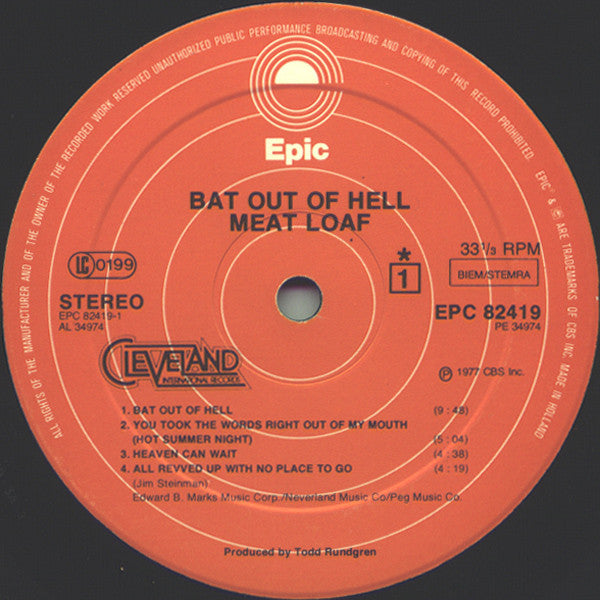 Meat Loaf - Bat Out Of Hell (tweedehands LP) - Velvet Music