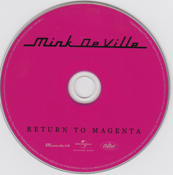 Mink DeVille - Return To Magenta (CD) - Velvet Music