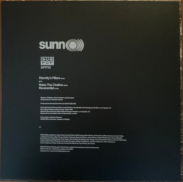 Sunn O))) - Eternity's Pillars B/W Raise The Chalice & Reverential (LP) - Velvet Music