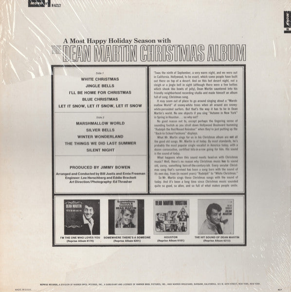 Dean Martin - The Dean Martin Christmas Album (LP) - Velvet Music