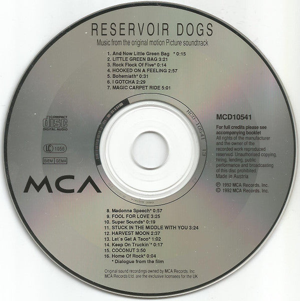 Various - Reservoir Dogs (Music From The Original Motion Picture Sound Track) (tweedehands CD) - Velvet Music