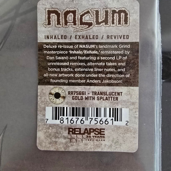 Nasum - Inhaled / Exhaled / Revived (LP) - Velvet Music
