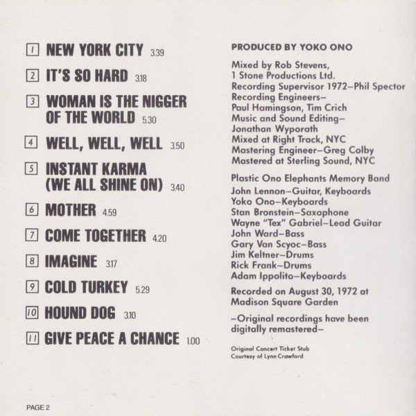 John Lennon - Live In New York City (tweedehands CD) - Velvet Music