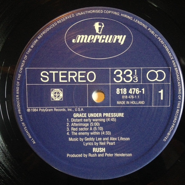 Rush - Grace Under Pressure (tweedehands LP) - Velvet Music