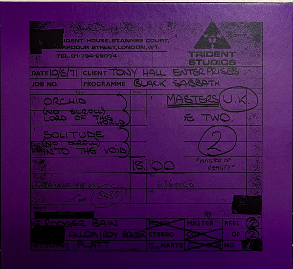 Black Sabbath - Master Of Reality (CD) - Velvet Music