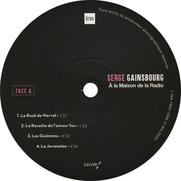 Serge Gainsbourg - À La Maison De La Radio (LP)