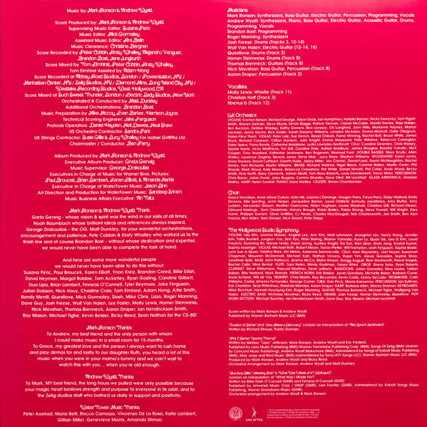 Mark Ronson, Andrew Wyatt - Barbie (Score From The Original Motion Picture Soundtrack) (LP) - Velvet Music