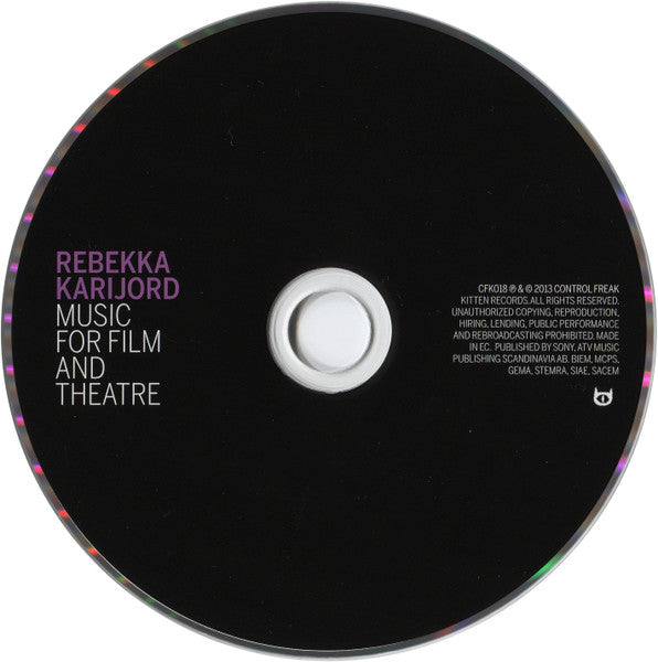 Rebekka Karijord - Music For Film And Theatre (tweedehands CD) - Velvet Music