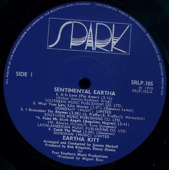 Eartha Kitt - Sentimental Eartha (33T d'occasion)