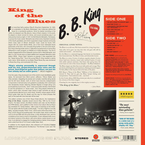 B.B. King - King Of The Blues (LP) - Velvet Music