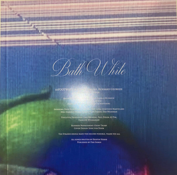 50 Foot Wave - Bath white (LP) - Velvet Music