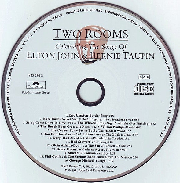 Various - Two Rooms - Celebrating The Songs Of Elton John & Bernie Taupin (tweedehands CD) - Velvet Music