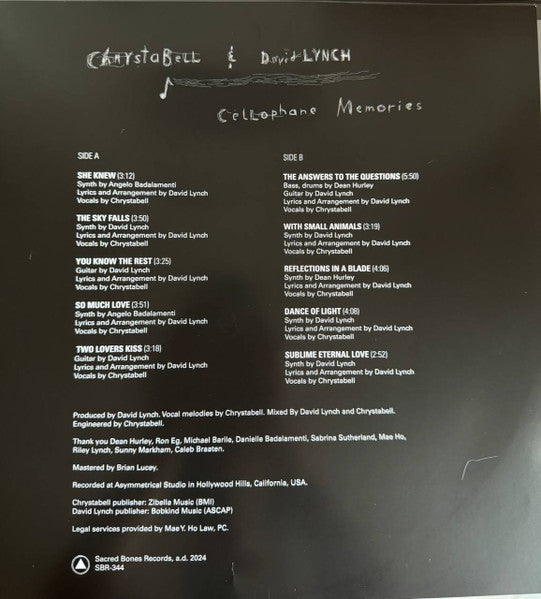 Chrysta Bell & David Lynch - Cellophane Memories (LP) - Velvet Music