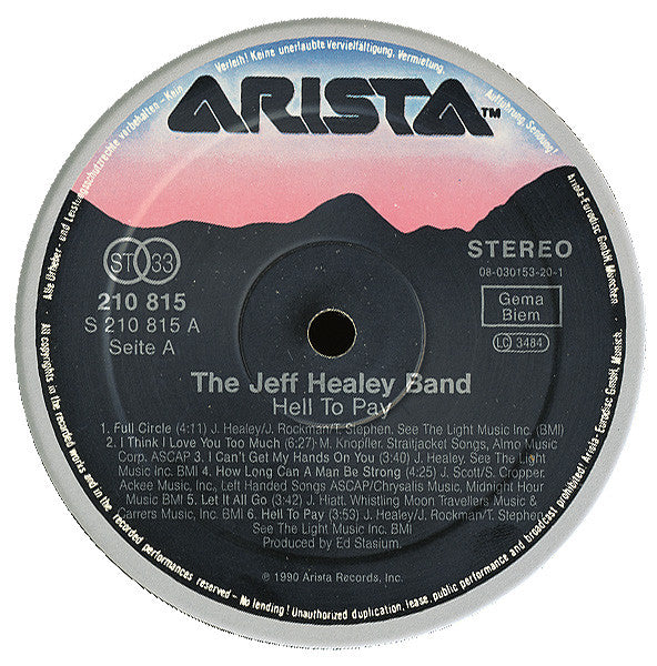 Jeff Healey Band, The - Hell To Pay (tweedehands LP) - Velvet Music
