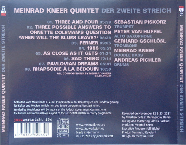 Meinrad Kneer Quintet - Der Zweite Streich (tweedehands CD) - Velvet Music