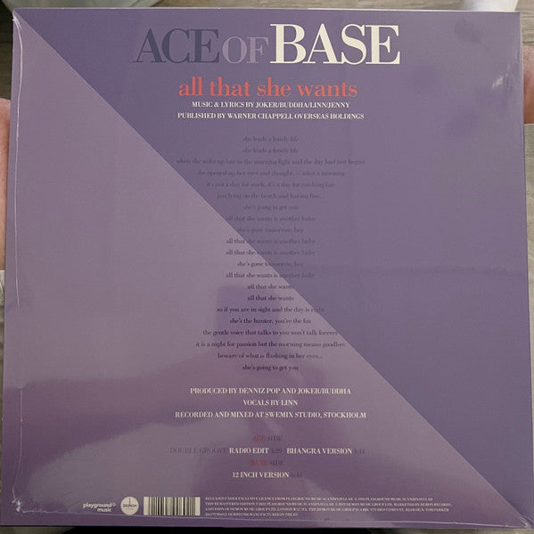 Ace Of Base - All that she wants (LP) - Velvet Music