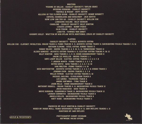 Charley Crockett - $10 Cowboy Chapter II: Visions Of Dallas (CD) - Velvet Music