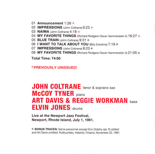John Coltrane - The 1961 Newport Set (CD)