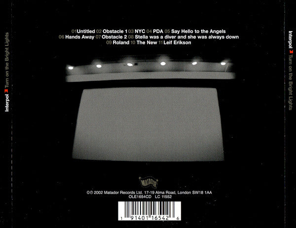 Interpol - Turn on the bright light (CD) - Velvet Music