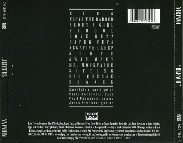 Nirvana - Bleach (tweedehands CD) - Velvet Music